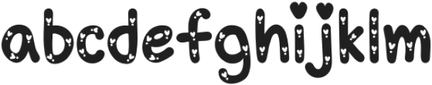 Cute love Regular otf (400) Font LOWERCASE