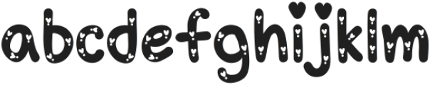 Cute love Regular ttf (400) Font LOWERCASE