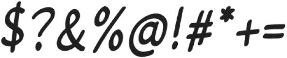 CuteBubble-Italic otf (400) Font OTHER CHARS