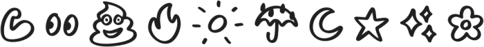 CuteEmoji-Bold otf (700) Font OTHER CHARS