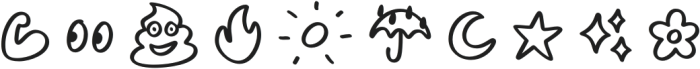 CuteEmoji-Regular otf (400) Font OTHER CHARS