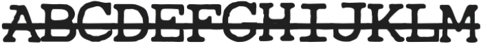 CuteTypewriterStrike-Regular otf (400) Font UPPERCASE