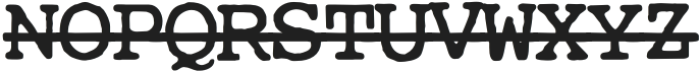 CuteTypewriterStrike-Regular otf (400) Font UPPERCASE
