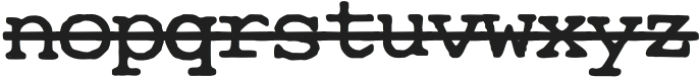 CuteTypewriterStrike-Regular otf (400) Font LOWERCASE