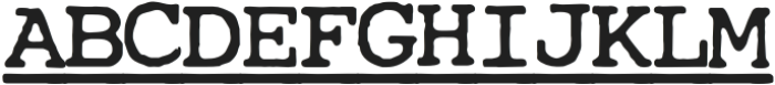 CuteTypewriterUnderline-Reg otf (400) Font UPPERCASE