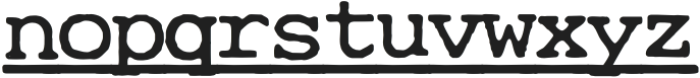CuteTypewriterUnderline-Reg otf (400) Font LOWERCASE