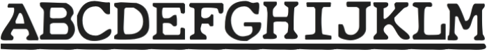 CuteTypewriterUnderlineSVG-Rg otf (400) Font UPPERCASE