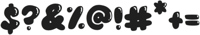 Cutesy Bubbles Regular otf (400) Font OTHER CHARS