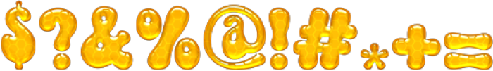 Cutesy Honey Regular otf (400) Font OTHER CHARS