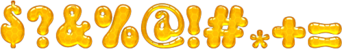 Cutesy Honey Regular ttf (400) Font OTHER CHARS