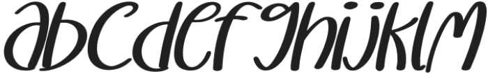 Cutie Delina Italic otf (400) Font LOWERCASE