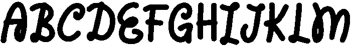 Cutie Regular otf (400) Font UPPERCASE