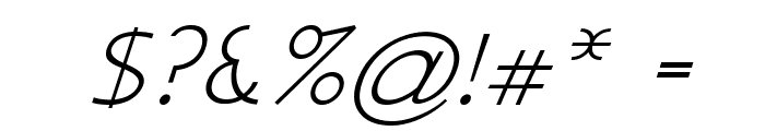 CunninghamItalic Font OTHER CHARS