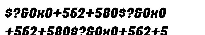 Curbdog Italic Font OTHER CHARS