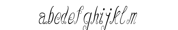 Curlicurl-CondensedItalic Font LOWERCASE