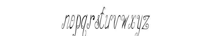 Curlicurl-ExtracondensedItalic Font LOWERCASE