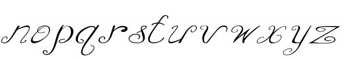 Curlicurl-ExtraexpandedItalic Font LOWERCASE