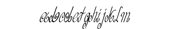 Curlivia-CondensedItalic Font LOWERCASE