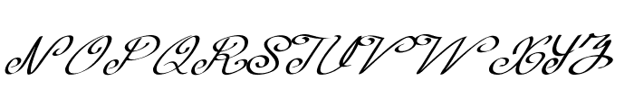 Curlivia-ExpandedItalic Font UPPERCASE
