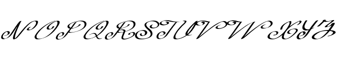 Curlivia-ExtraexpandedItalic Font UPPERCASE