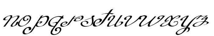 Curlivia-ExtraexpandedItalic Font LOWERCASE