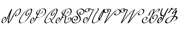 Curlivia-Italic Font UPPERCASE