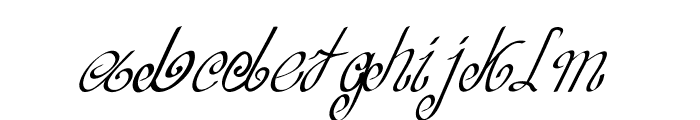 Curlivia-Italic Font LOWERCASE