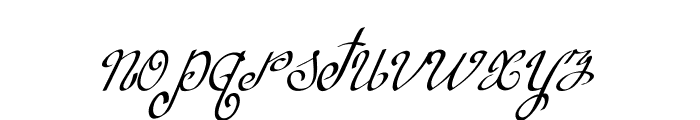 Curlivia-Italic Font LOWERCASE