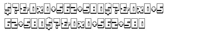 Cusp Loose 3D Font OTHER CHARS