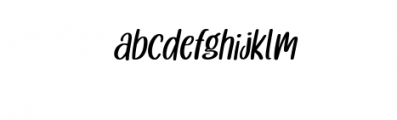 Cuttie Beary Italic.ttf Font LOWERCASE