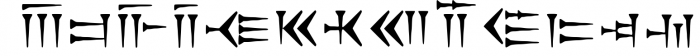 CUNEIFORM, An Ancient Typeface Font UPPERCASE