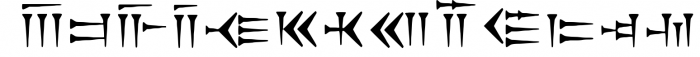 CUNEIFORM, An Ancient Typeface Font LOWERCASE