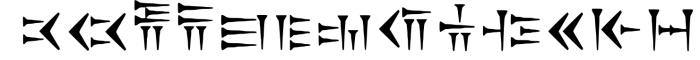 CUNEIFORM, An Ancient Typeface Font LOWERCASE