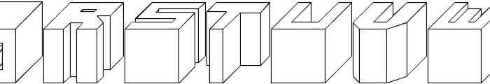 Cube Font UPPERCASE