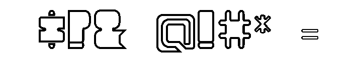 Cubesity Rounded Outline v2 Font OTHER CHARS