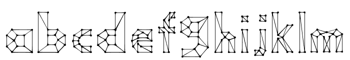 Cubism Connect Regular Font LOWERCASE