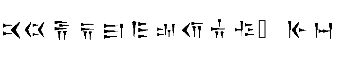 Cunieform Font LOWERCASE