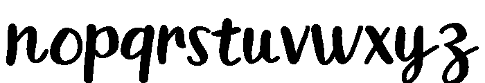 Curly Instan Font LOWERCASE