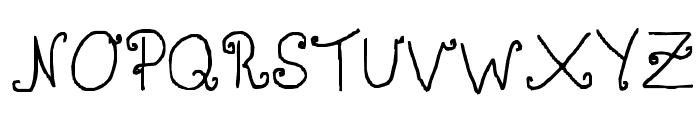 Curly twirly Font UPPERCASE