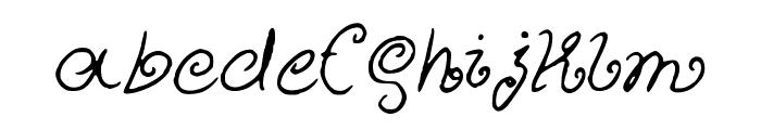 CurlyCuties Font LOWERCASE