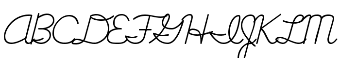 Cursive Handwriting Tryout Font UPPERCASE