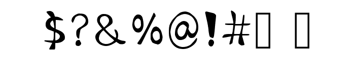 Cursivehandwriting Regular Font OTHER CHARS