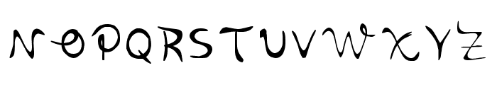 Cursivehandwriting Regular Font UPPERCASE