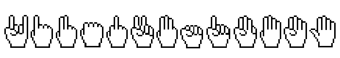Cursors Font UPPERCASE