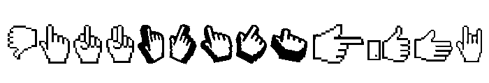 Cursors Font UPPERCASE
