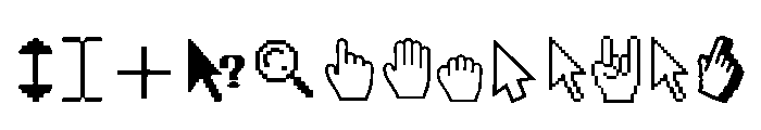 Cursors Font LOWERCASE