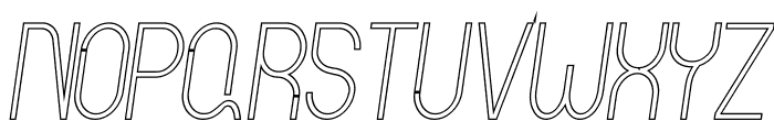 Curvada Outline Italic Font UPPERCASE