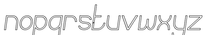 Curvada Outline Italic Font LOWERCASE