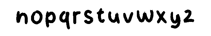 Cute Chalk Regular Font LOWERCASE