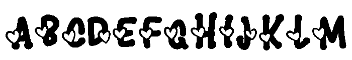 Cute Hearts Caps Regular FONT
